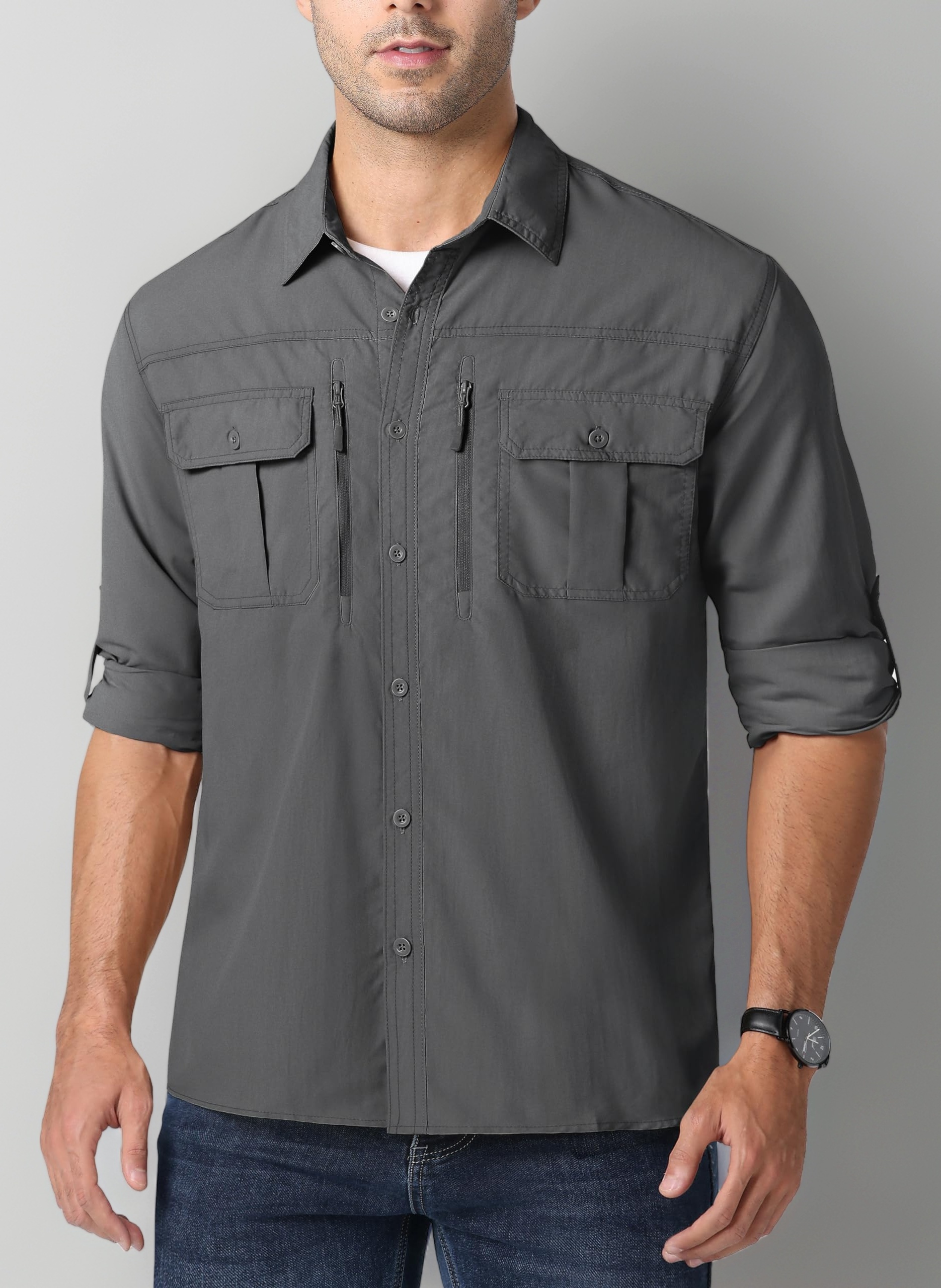 Meezan ミーザン ミリタリー デザイン 長袖 ボタンシャツ 2XL Amazon | [MAGCOMSEN] 作業服 メンズ 長袖 カジュアル 登山 上着 夏