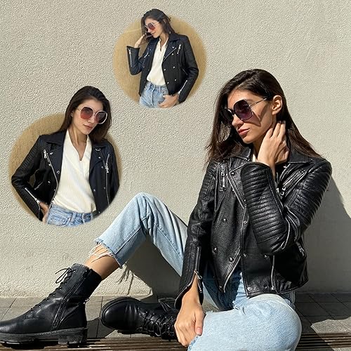 Miniatura 3 de Freckles Mark Gafas de sol cuadradas de gran tamaño de los años 70 para mujer, marco de plástico rectangular vintage