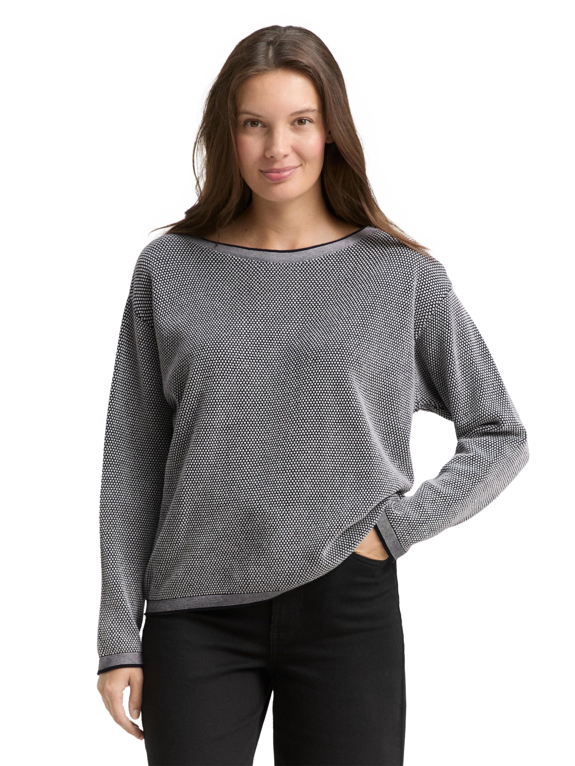 TOM TAILOR Damen Strickpullover aus Bio-Baumwolle