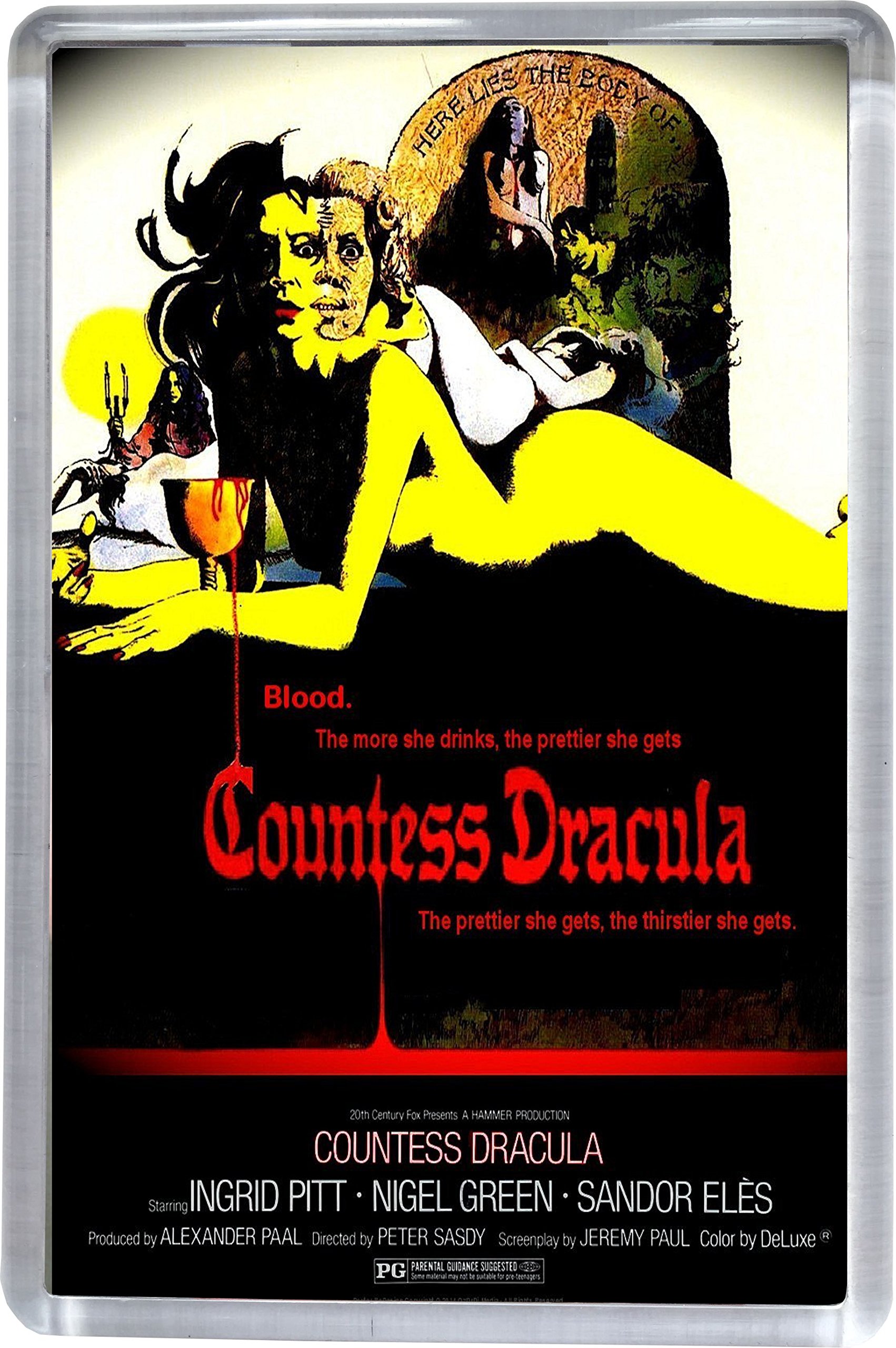 Super Universe Countess Dracula Movie Poster Fridge Magnet 5 X 7.5 Cm