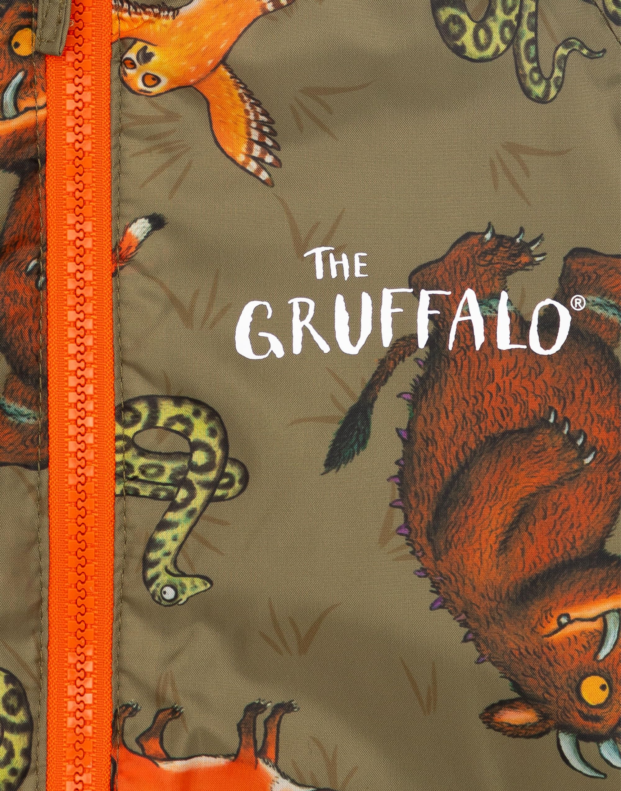 Gruffalo pozzanghera Suit Bambini | Girls Boys Owl Snake Fox Mouse Personaggi All In One impermeabile impermeabile | Giacca da passeggio Brown Long Sleeve Play