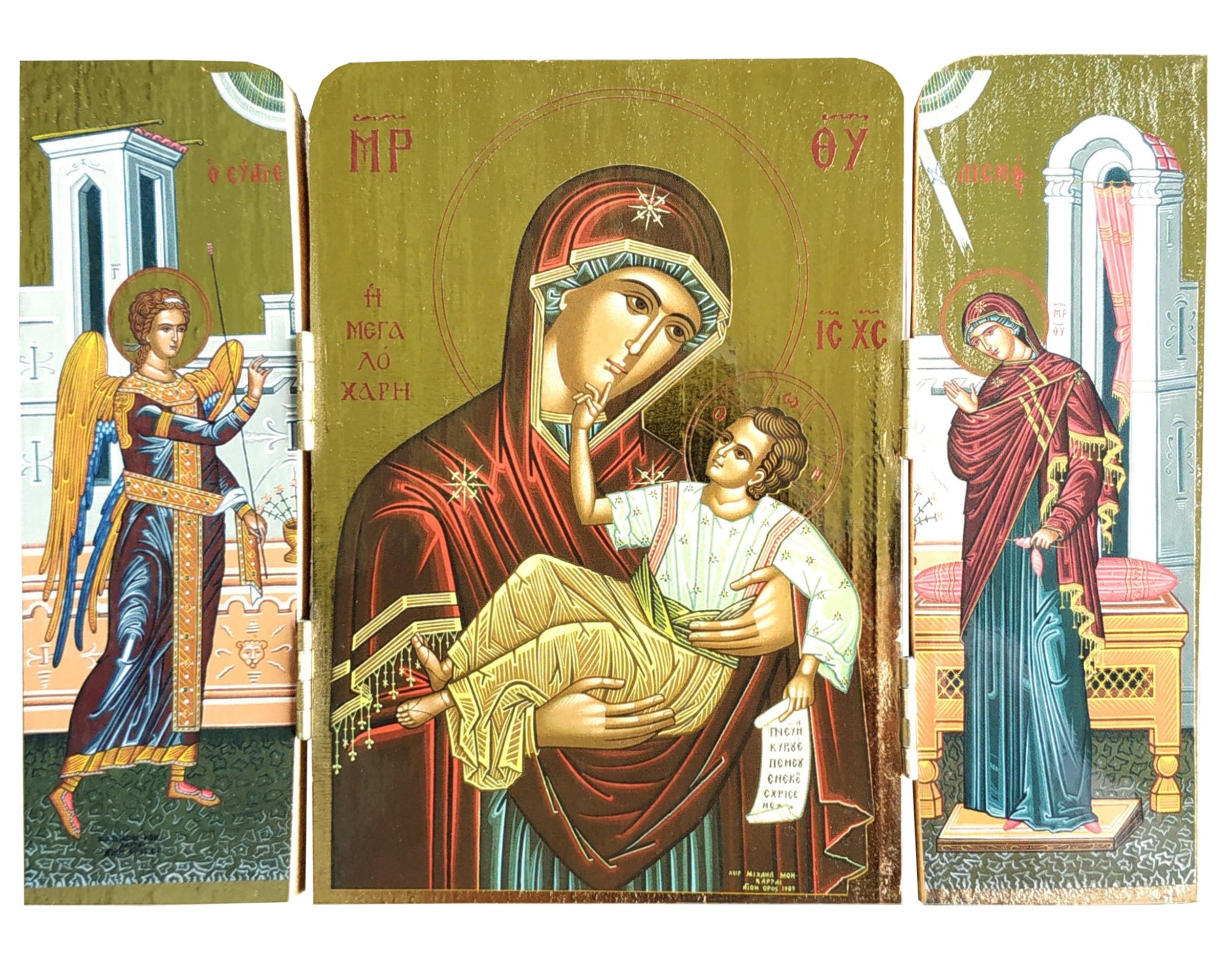 VIRGIN AND CHILD, GREAT GRACE - Greek Byzantine Orthodox Icon