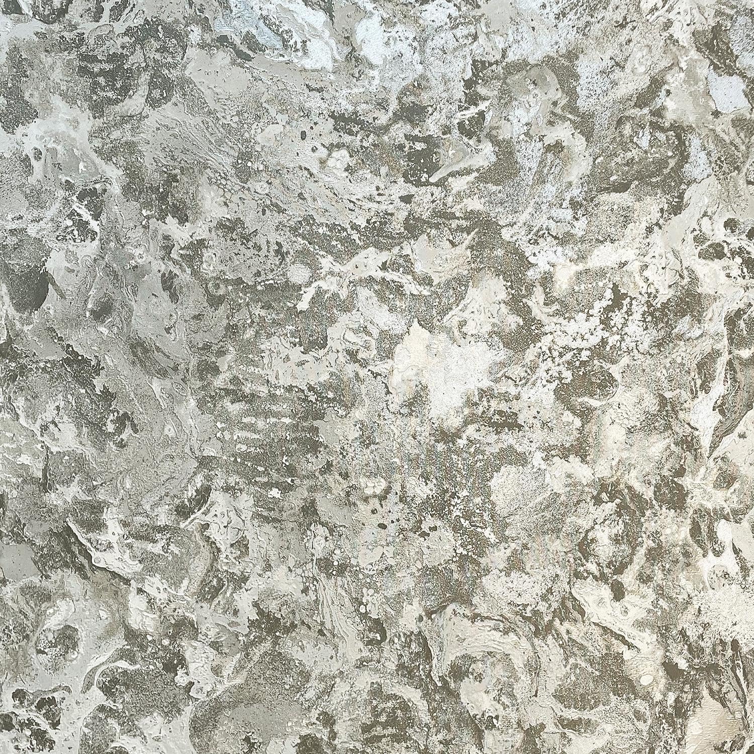 Yöl Grey/Silver Ariana Marble Wallpaper - Charcoal Metallic Effect Modern Contemporary - Textured Luxury Vinyl Feature Wall
