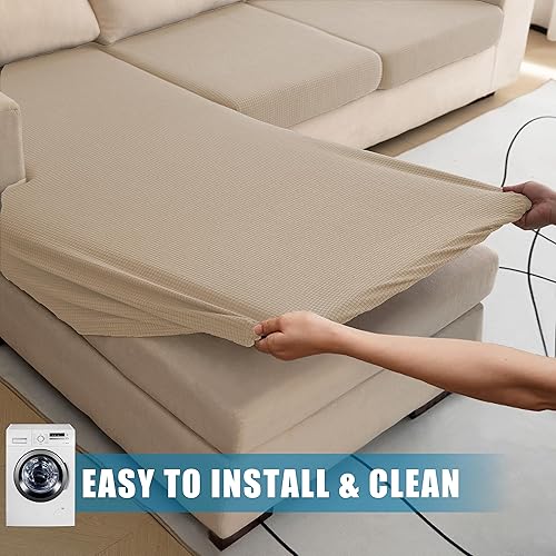 Miniatura 6 de Fundas repelentes al agua para sofá en forma de L, 3 piezas, fundas elásticas separadas para sofá seccional izquierdo y derecho para mascotas (2