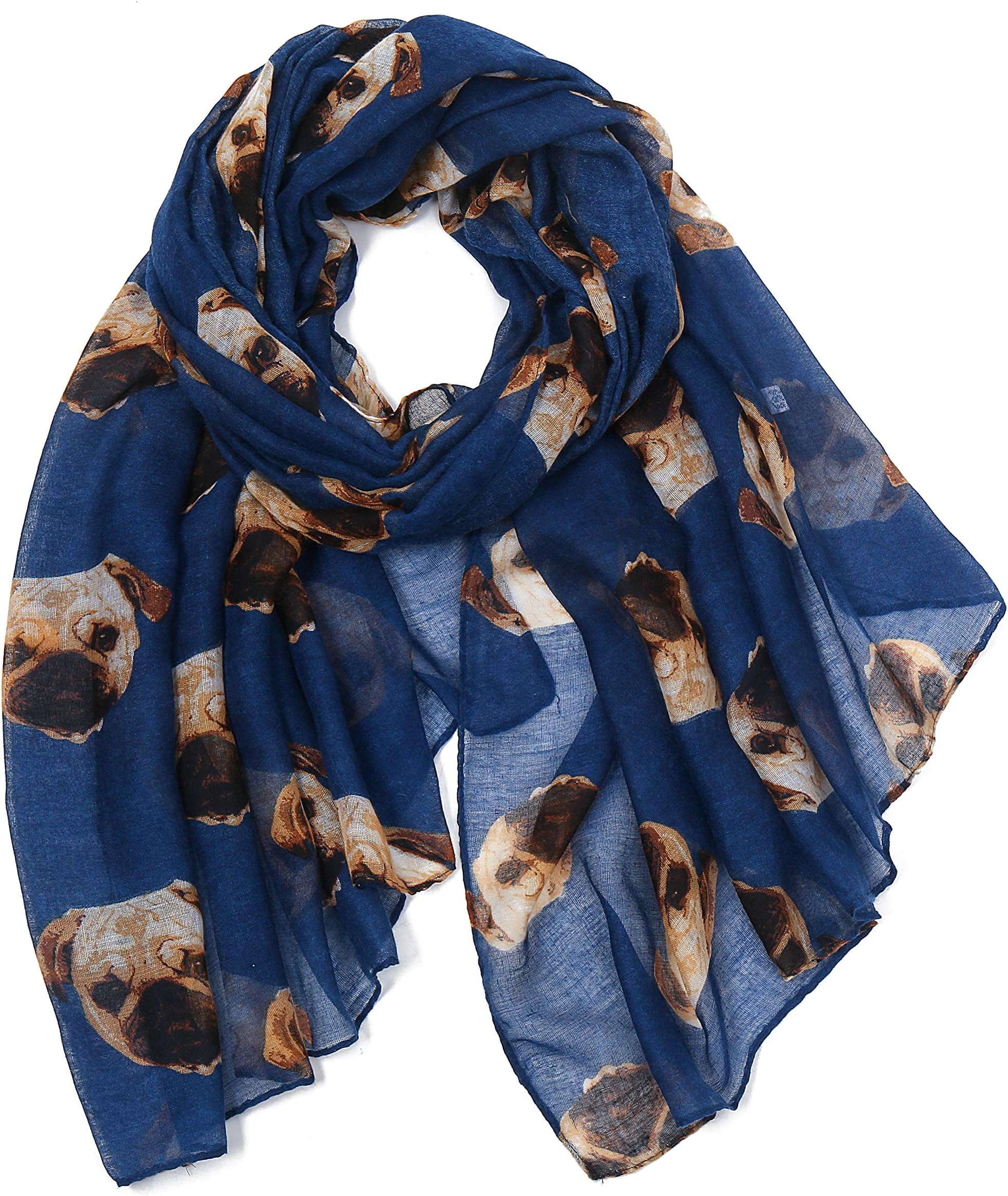 KAVINGKALY Ladies Dachshund Sausage Dog Print Scarf of Soft Cute Animal Shawl Wrap