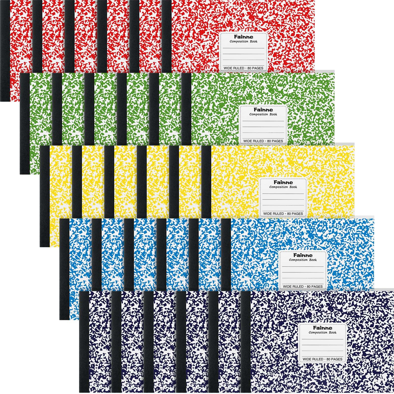 Carnet de composition ligné Fainne 80 feuilles petit format marbre