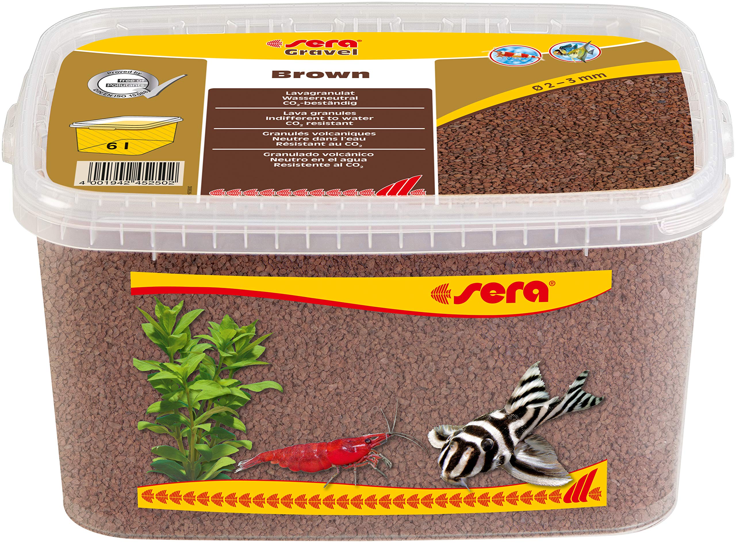 Sera Gravel Brown Ø 2 – 3 mm 6 l