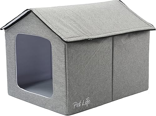Pet Life 'Hush Puppy' - Innovadora casa electrónica inteligente de calefacción y refrigeración para viajes, plegable, fácil de plegar para gatos y