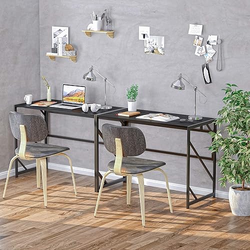 Miniatura 9 de Elephance Escritorio plegable para computadora de 40 pulgadas no necesita montaje plegable pequeño escritorio de oficina en casa escritorio de