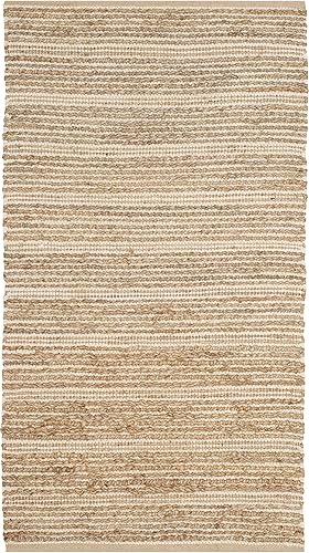 Miniatura 3 de SAFAVIEH Cape Cod Collection - Alfombra decorativa, 3 x 5 pies, natural y marfil, yute de tejido plano hecho a mano, ideal para zonas de alto