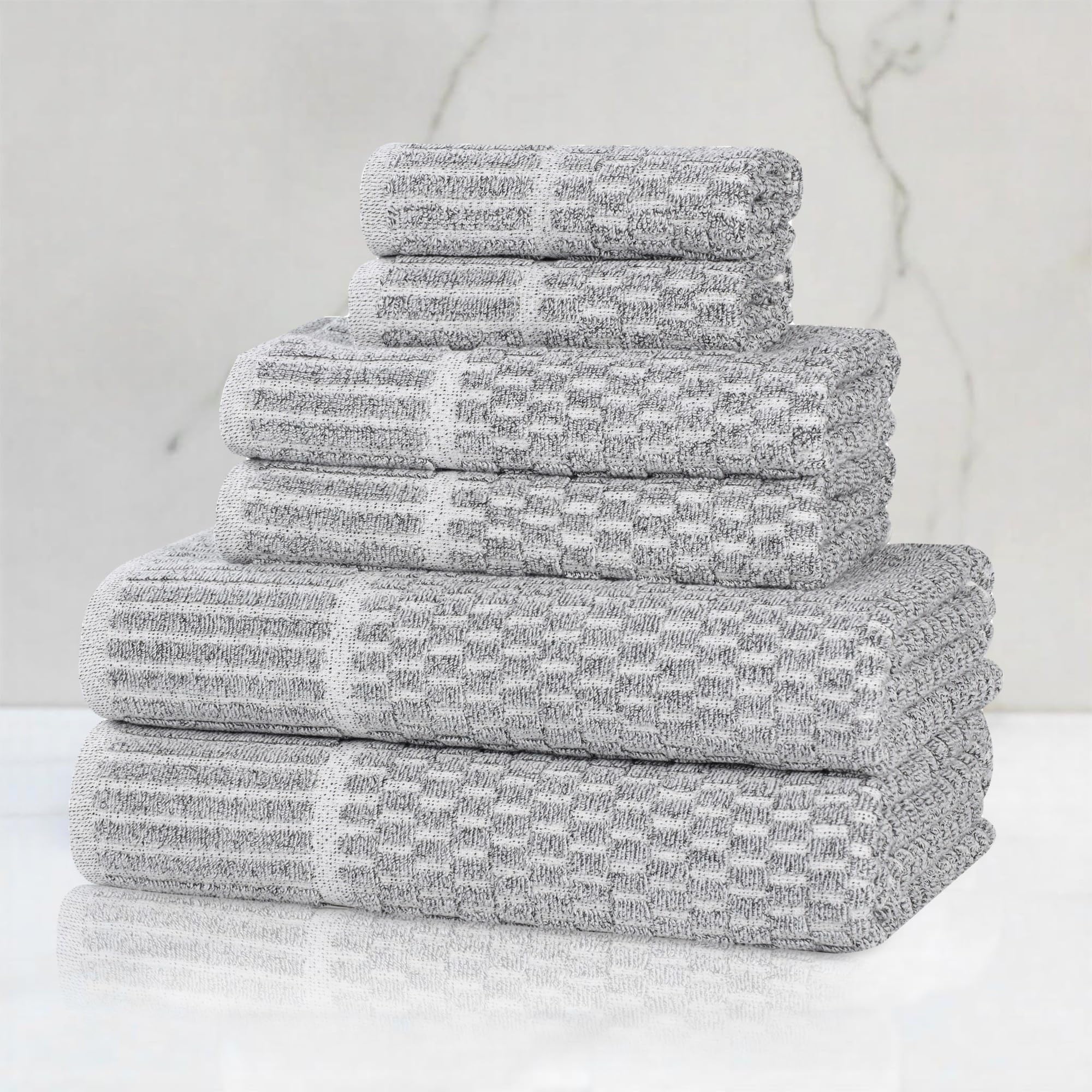 Superior Juno Viscose Cotton Blend Medium Weight Towels, for Bathroom, Shower, Spa, Plush, Quick Dry, Ultra-Soft Towels, Bath Essentials, Border