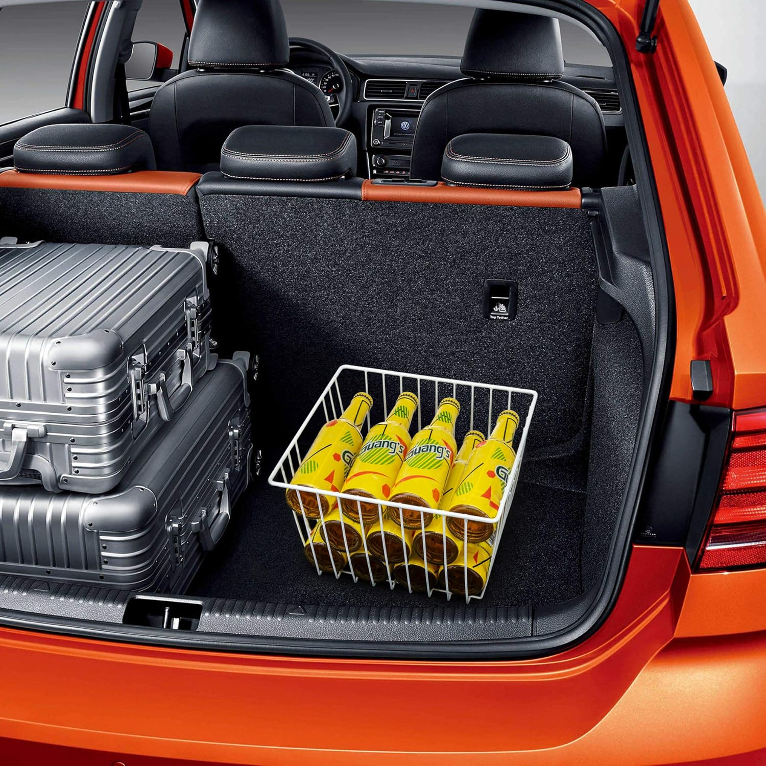 Slideep Fridge Freezer Baskets, Wire Storage Organizer Basket, Household Refrigerator Bin with Built-in Handles for Cabinets, Pantry, Closets, Bedrooms White - Set of 2 - Image 3