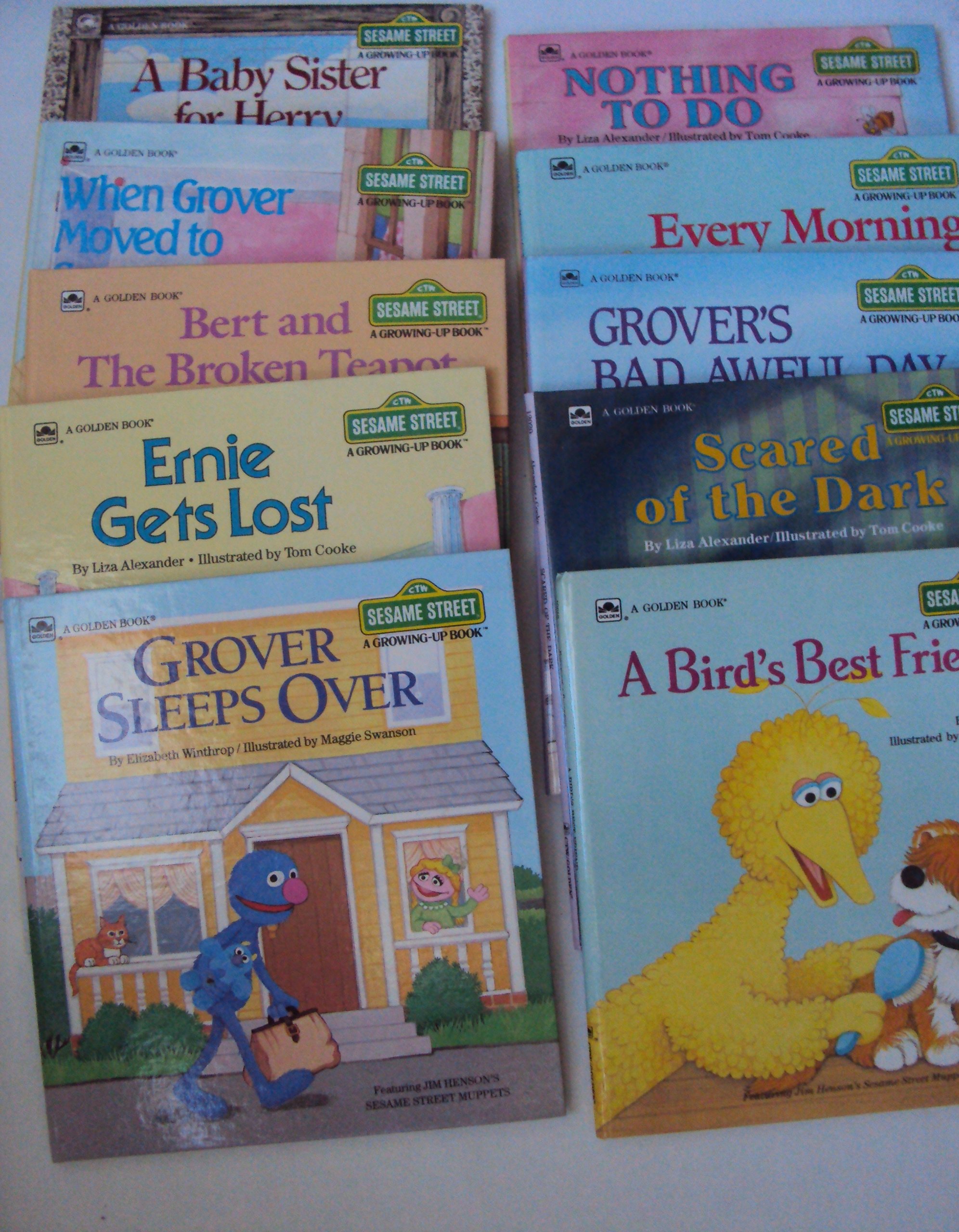 Sesame Street - Growing up Series : Every Morning; Ernie Gets Lost; Grover Sleeps Over; Scared of the Dark; a Bird Best Friend; Grover's Bad Awful Day; Bert and the Broken Teapot Paperback – January 1, 2000