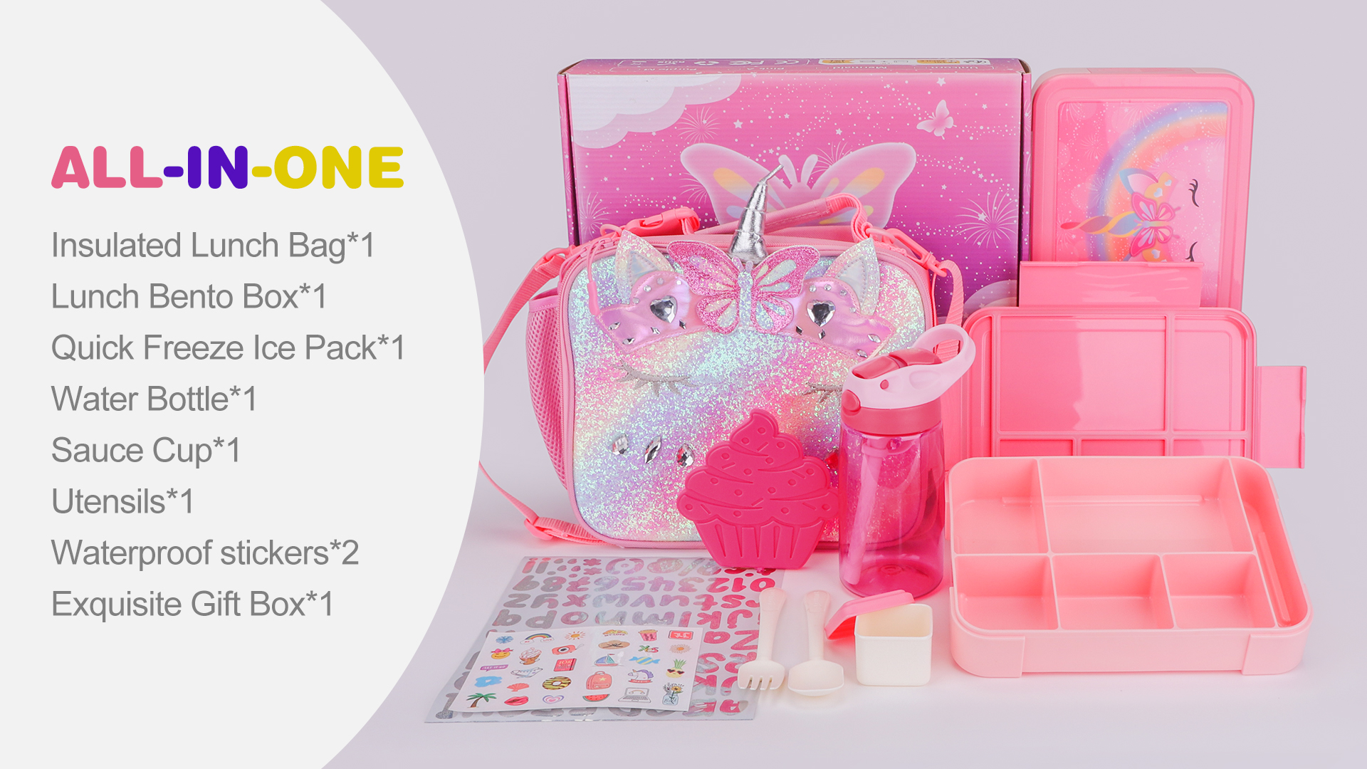 Amazon.com: JYPS Unicorn Bento Box for Kids with Insulated Lunch