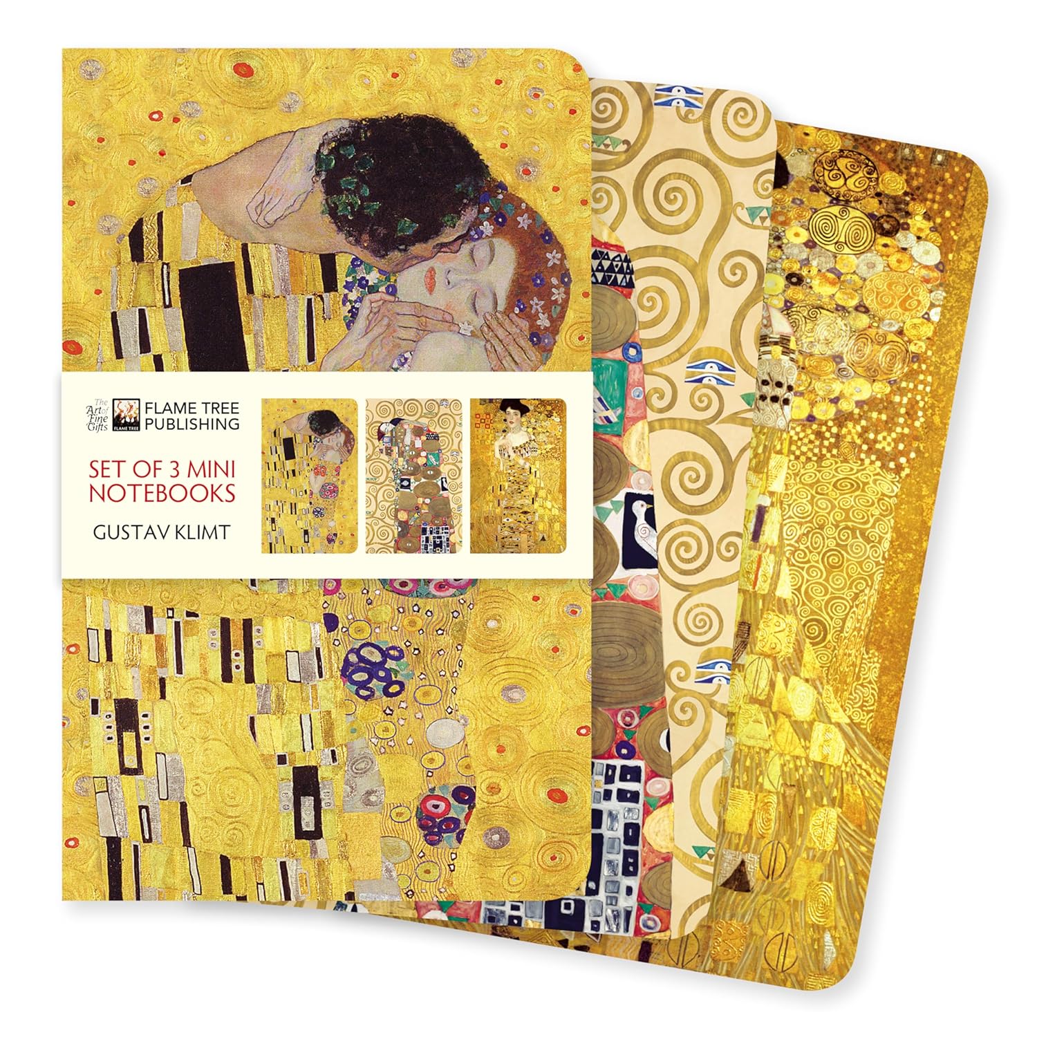 Gustav Klimt Set of 3 Mini Notebooks (Mini Notebook Collections