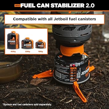 Jetboil Fuel Can Stabilizer 2.0 with Foldable Legs for Jetboil Camp Stove Systems, New for 2025