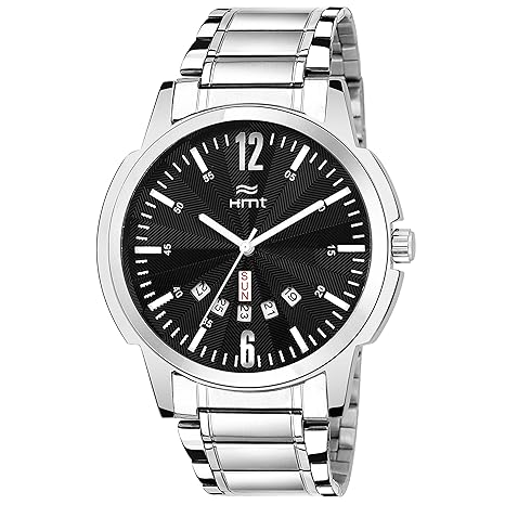 Day and Date Display Analogue Quartz Movement Black Dial Mens Watch