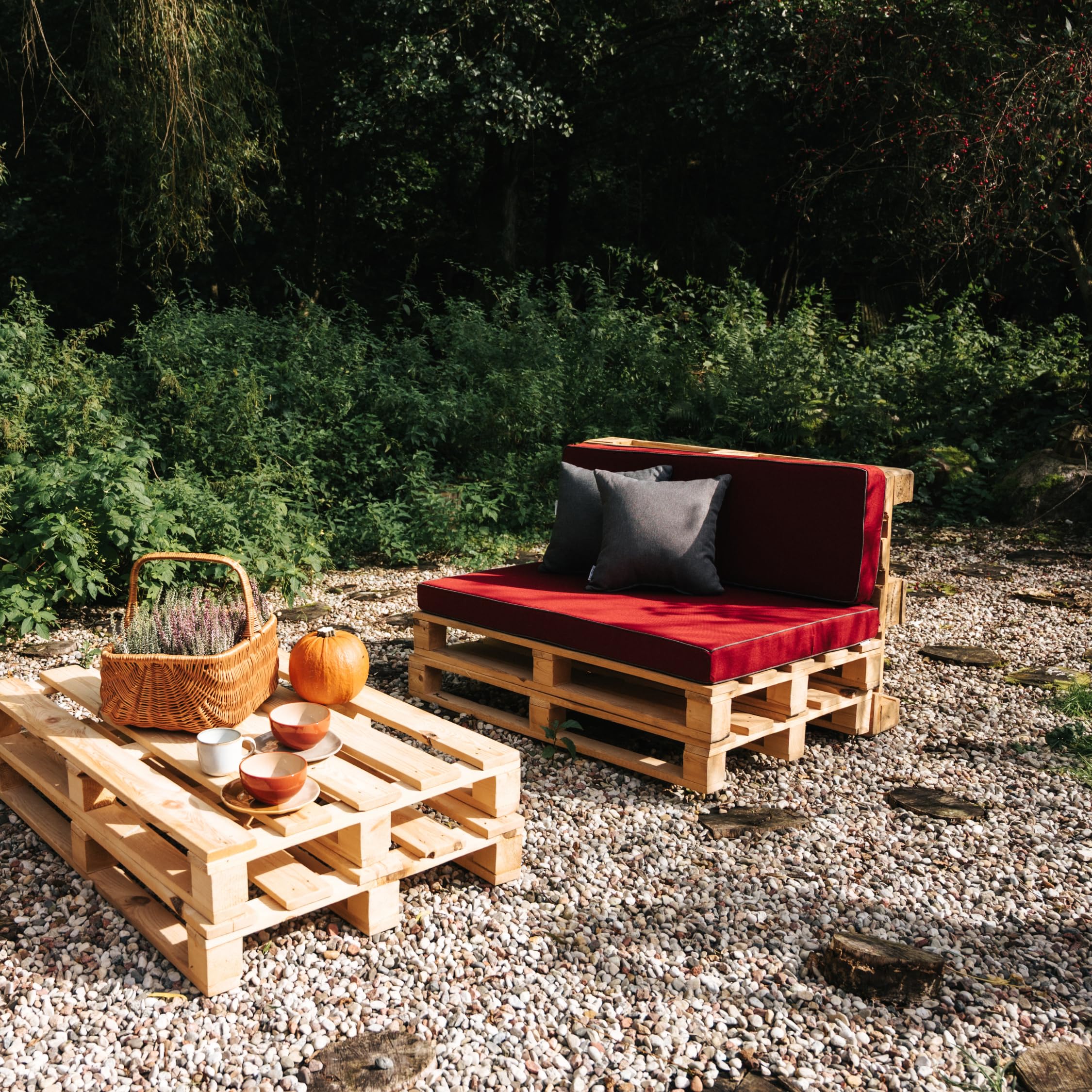 Gutekissen® Coussin pour Palette Extérieur - Confortable Coussin pour Canapé Jardin PFK - Différentes Tailles et Coloris (Dossier 120x40, Gris)