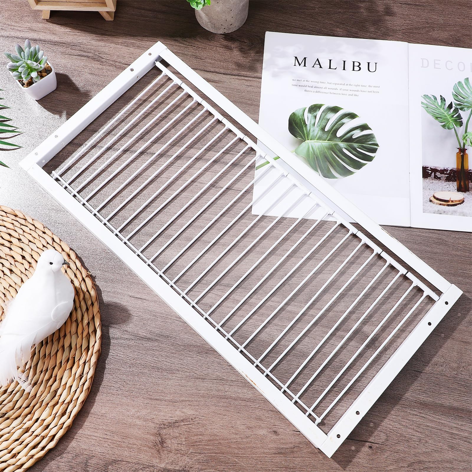 Puerta para Jaula de Aves de Hierro Blanco Forma en T Que Previene Escapes y Robos para Entrenamiento y Carreras de Pájaros