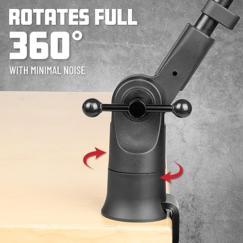 Miniatura 4 de Gator Frameworks Soporte de micrófono montado en el escritorio de perfil delgado para transmisiones, podcasts, creación de contenido, transmisión en