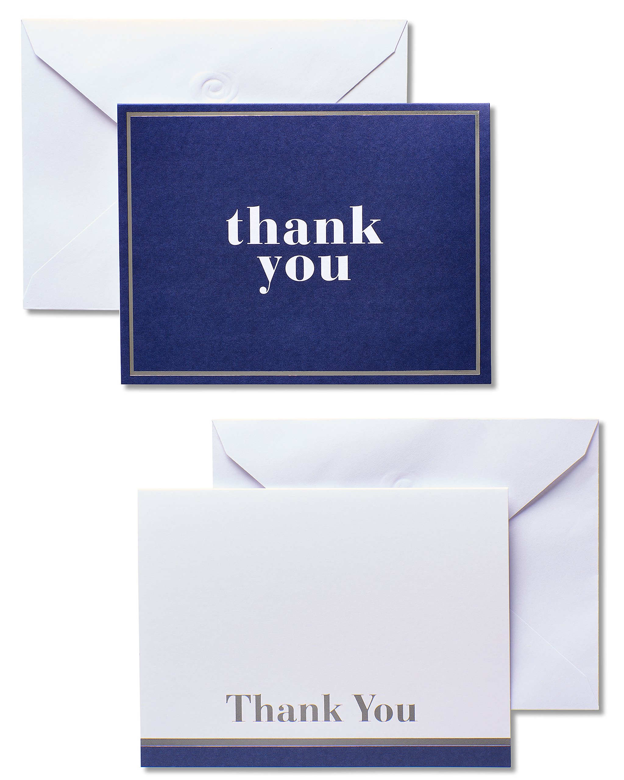 Photo 1 of American Greetings Thank You Cards with Envelopes, Blue and White (50-Count)