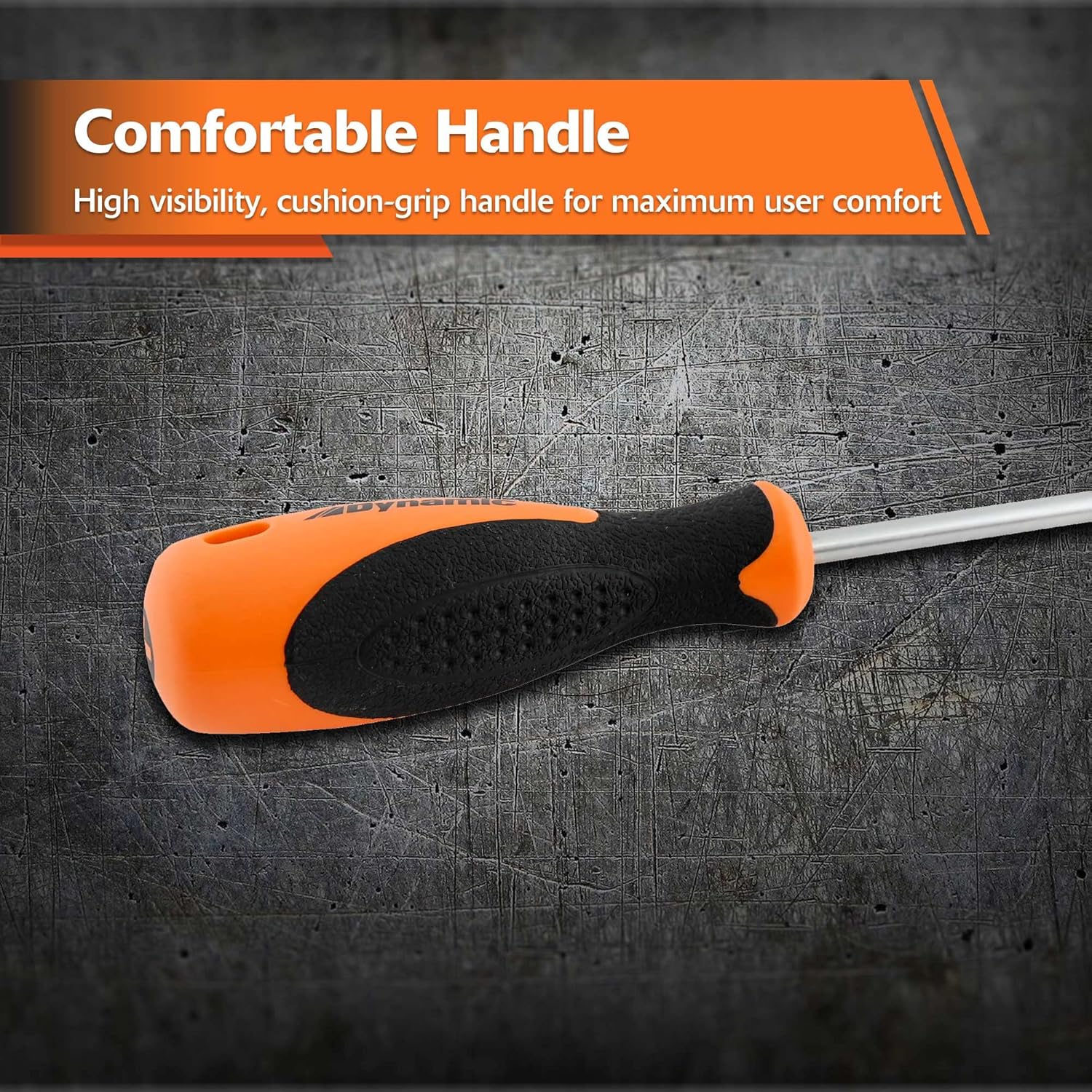Dynamic 8 Piece Screwdriver Set (4 Slotted and 4 Phillips), Non-Slip Durable Handle, Storage Tray