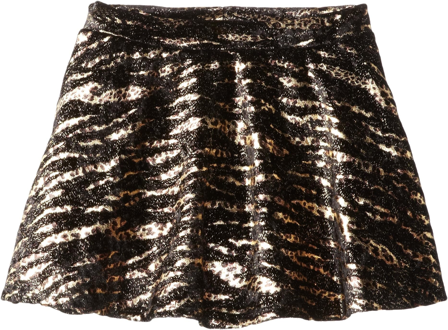Flowers by Zoe Big Girls' Gold Black Zebra Skirt