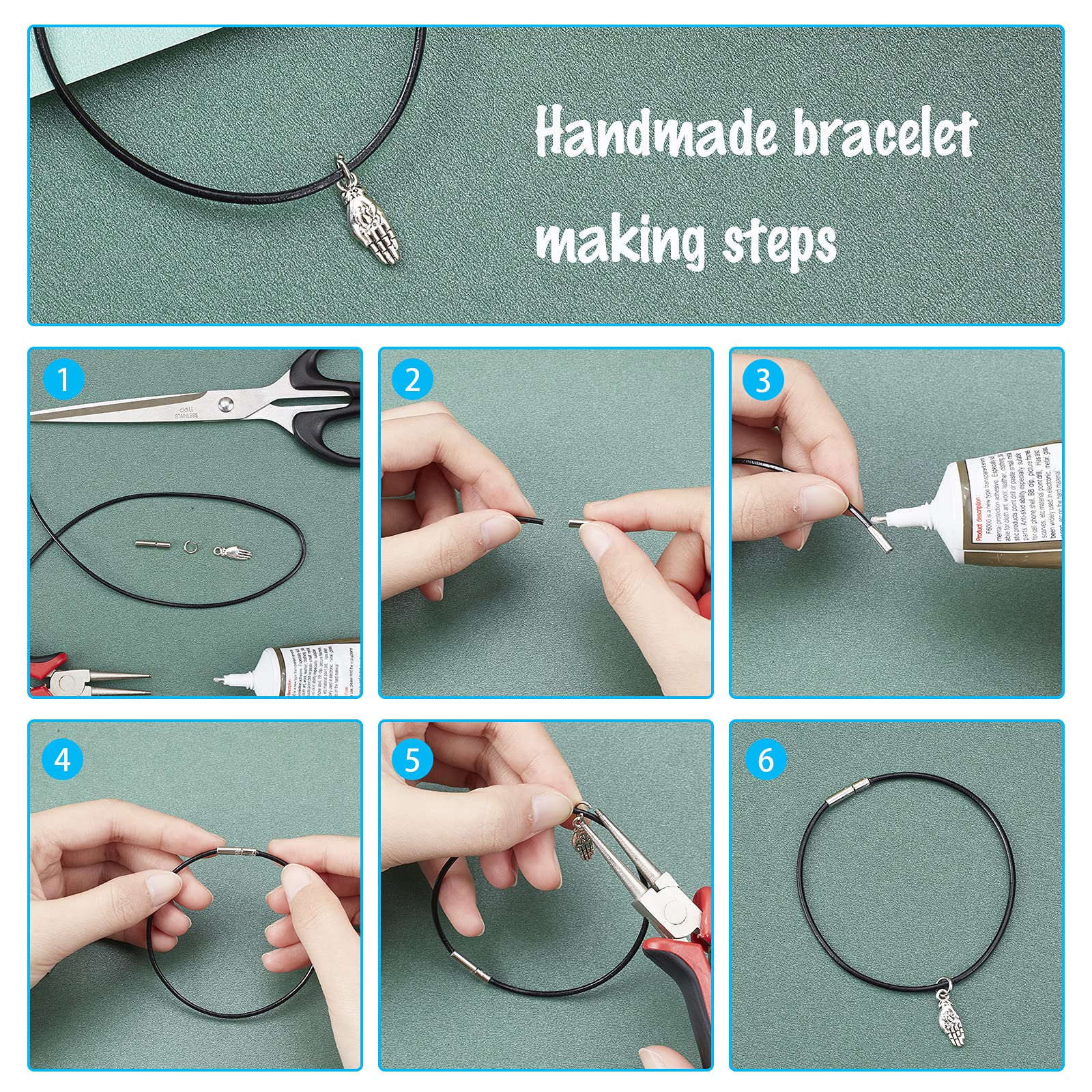 Arricraft Lot De 100 Embouts En Acier Inoxydable Pour Cordon En Cuir, Bijoux, Fabrication De Bijoux, 3 Mm