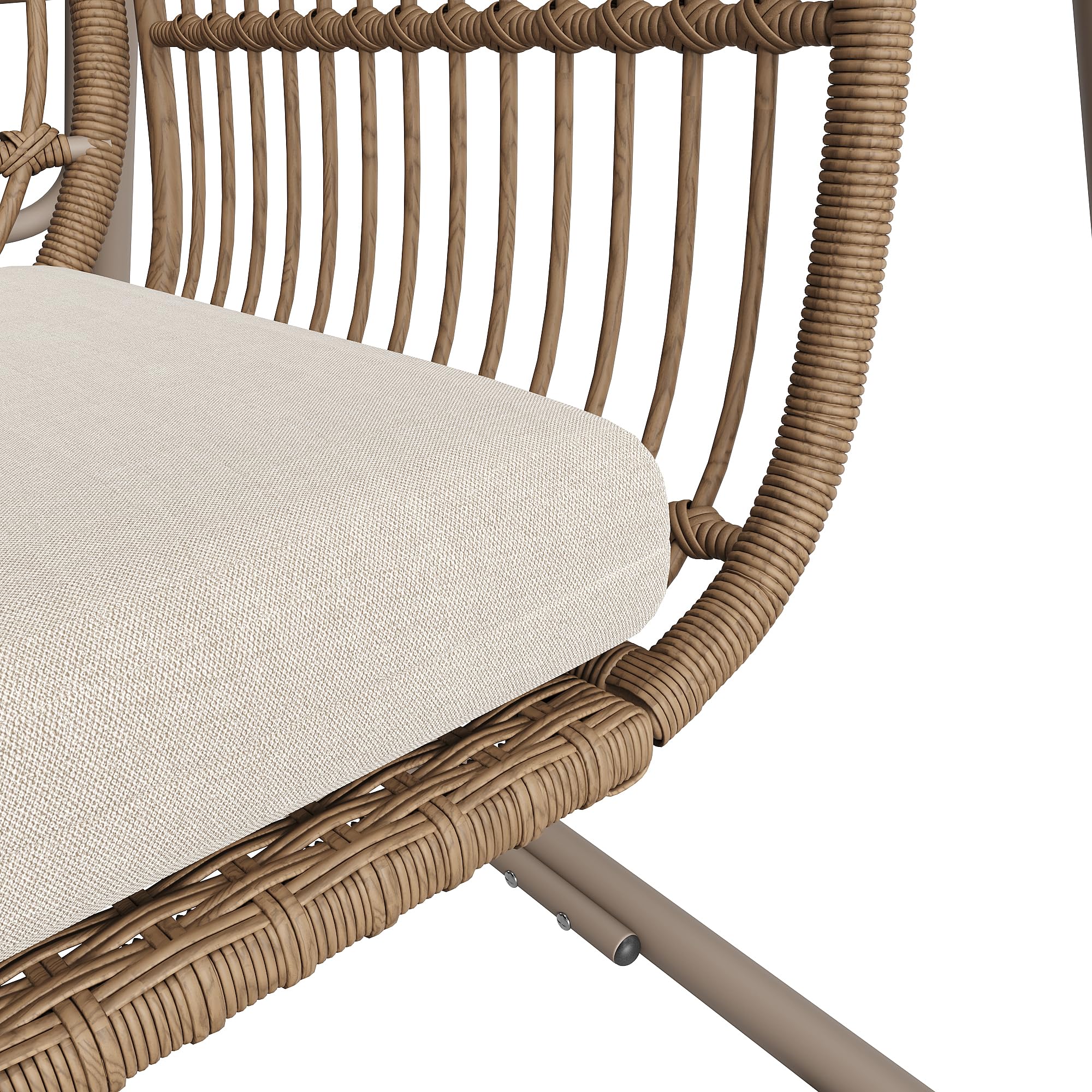 Set Giardino Outsunny 18 Pezzi - Divano Angolare In Rattan Con Pouf E Cuscini Imbottiti - Foto 8