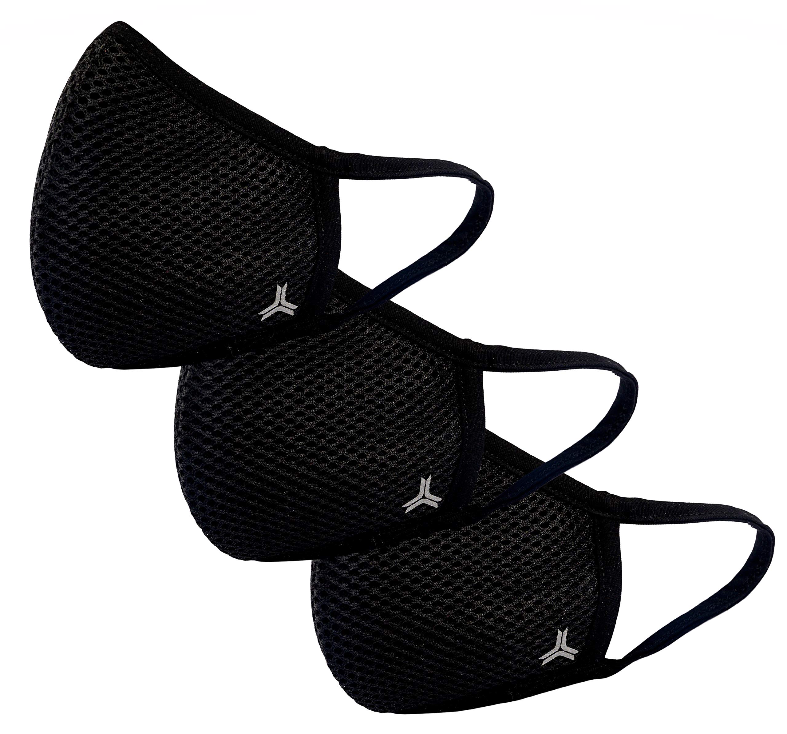 INFINIA Ultra Shield 5 Layer Reusable Anti Bacterial Ear Friendly and Ultra Comfortable Outdoor Protection Face Mask, 3 Piece Pack-image-3