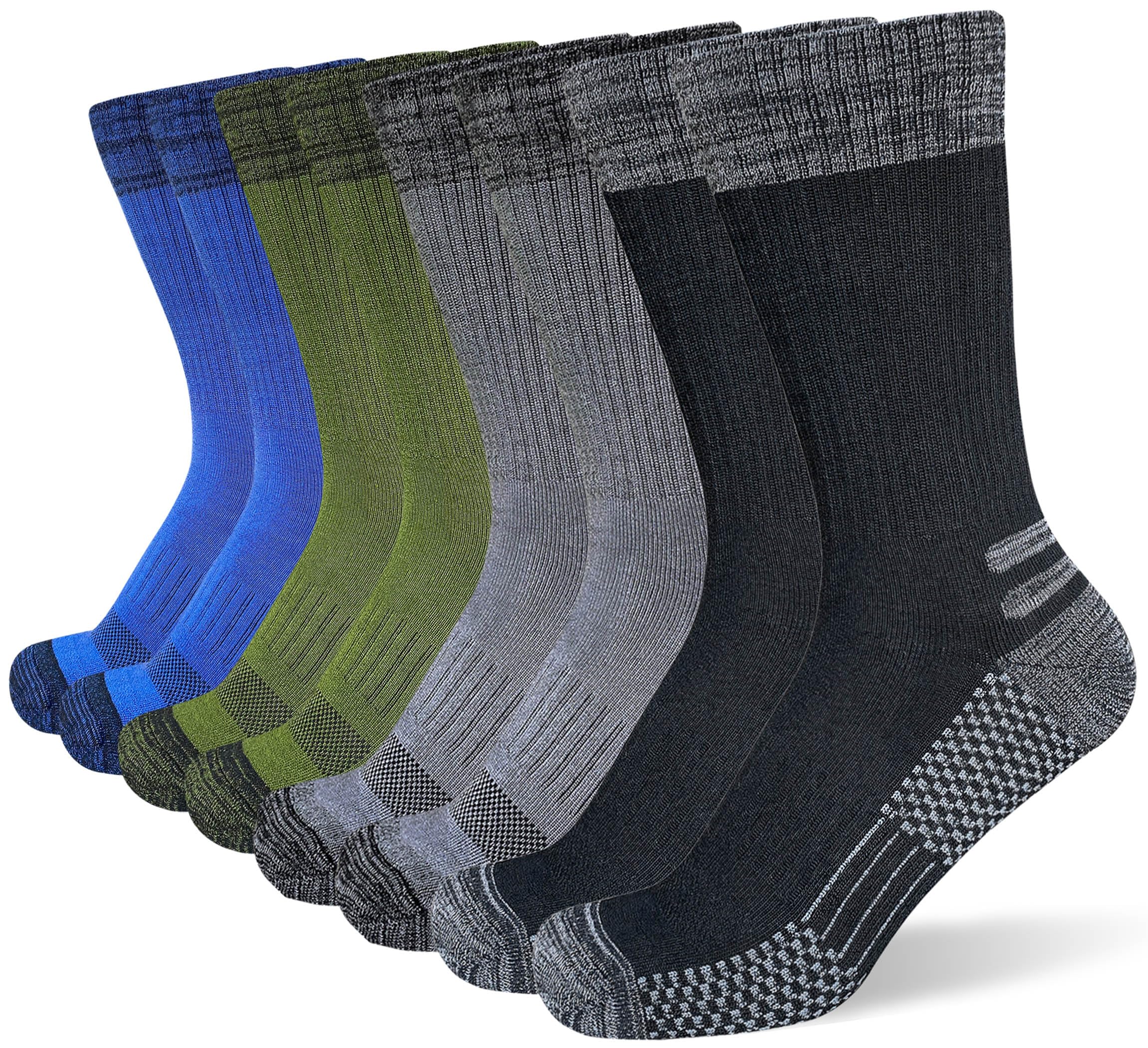 Suaskk Men's Crew Work Boot Socks
