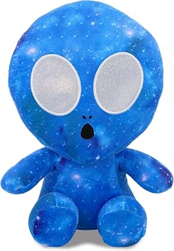 DolliBu Snug-Mooshies Space Blue Alien Stuffed Animal Plush Toy - Space Super Fluffy Soft Animal Friend for Girls and Boys, Medium Huggable Cute Plush for Kids Play, Cuddling and Decoration - 12 Inch