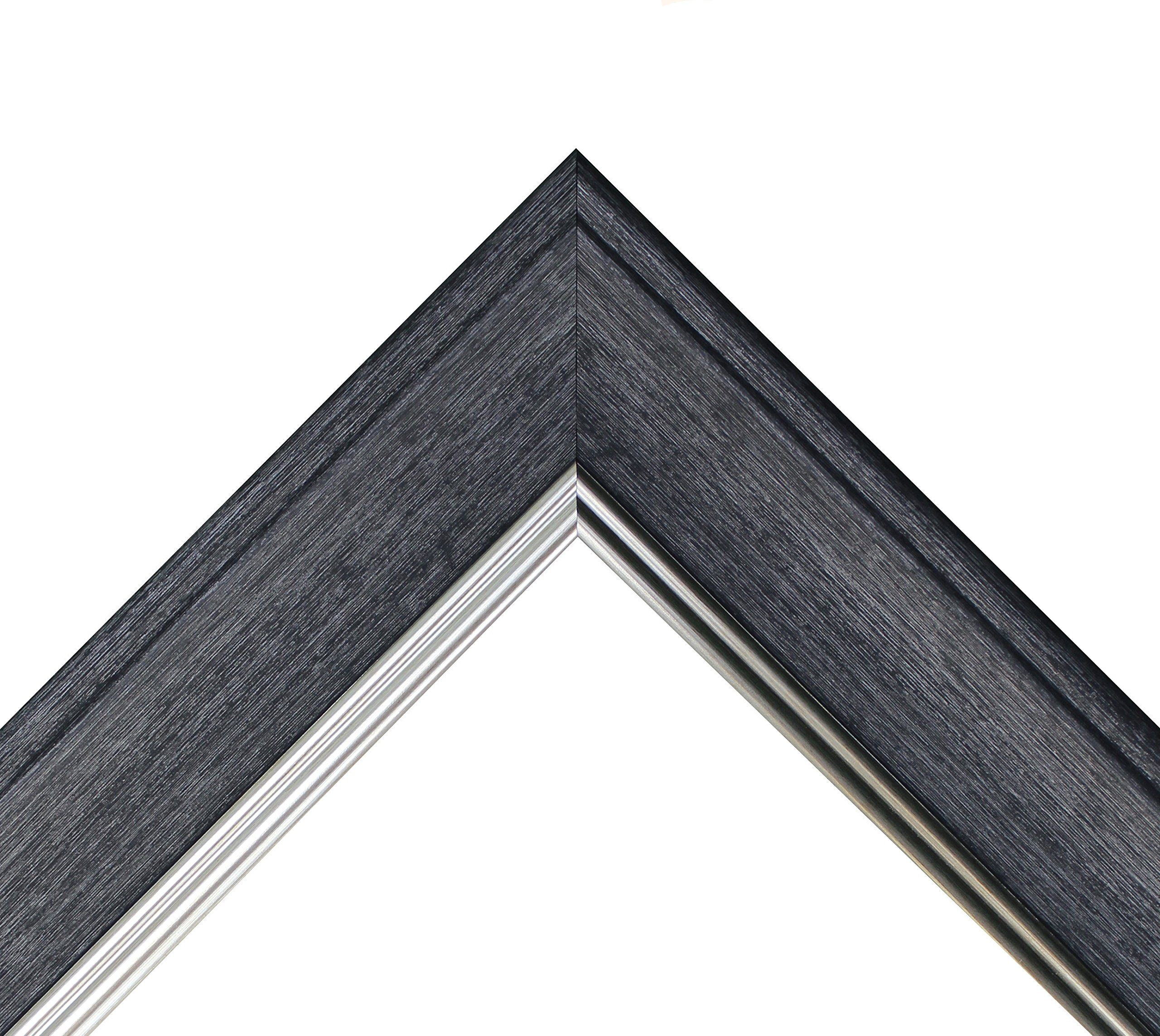 FRAMES BY POST Scandi Vintage Charcoal Grey Picture Photo Frame 40 x 50 cm (Plastic Glass) — view 3