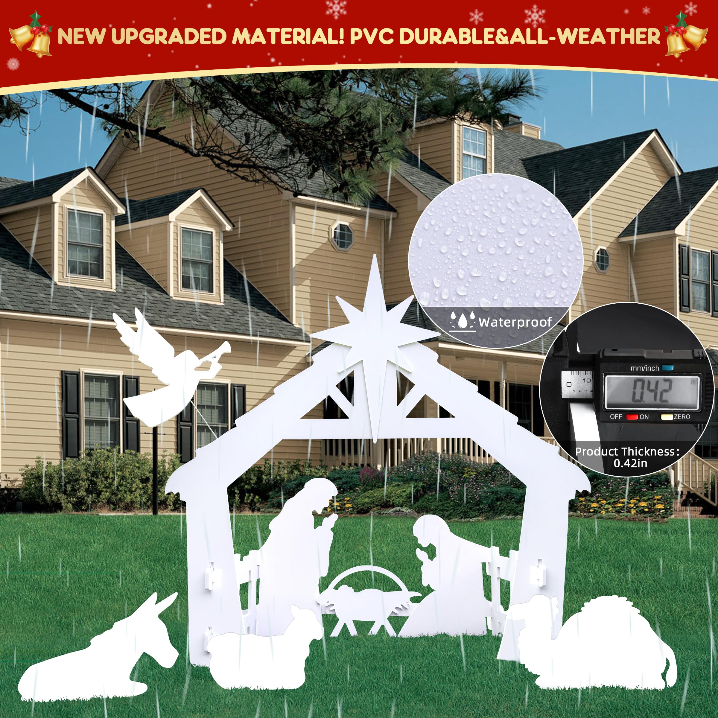 Snapklik Large Outdoor Nativity Set Large Outdoor Nativity Scene