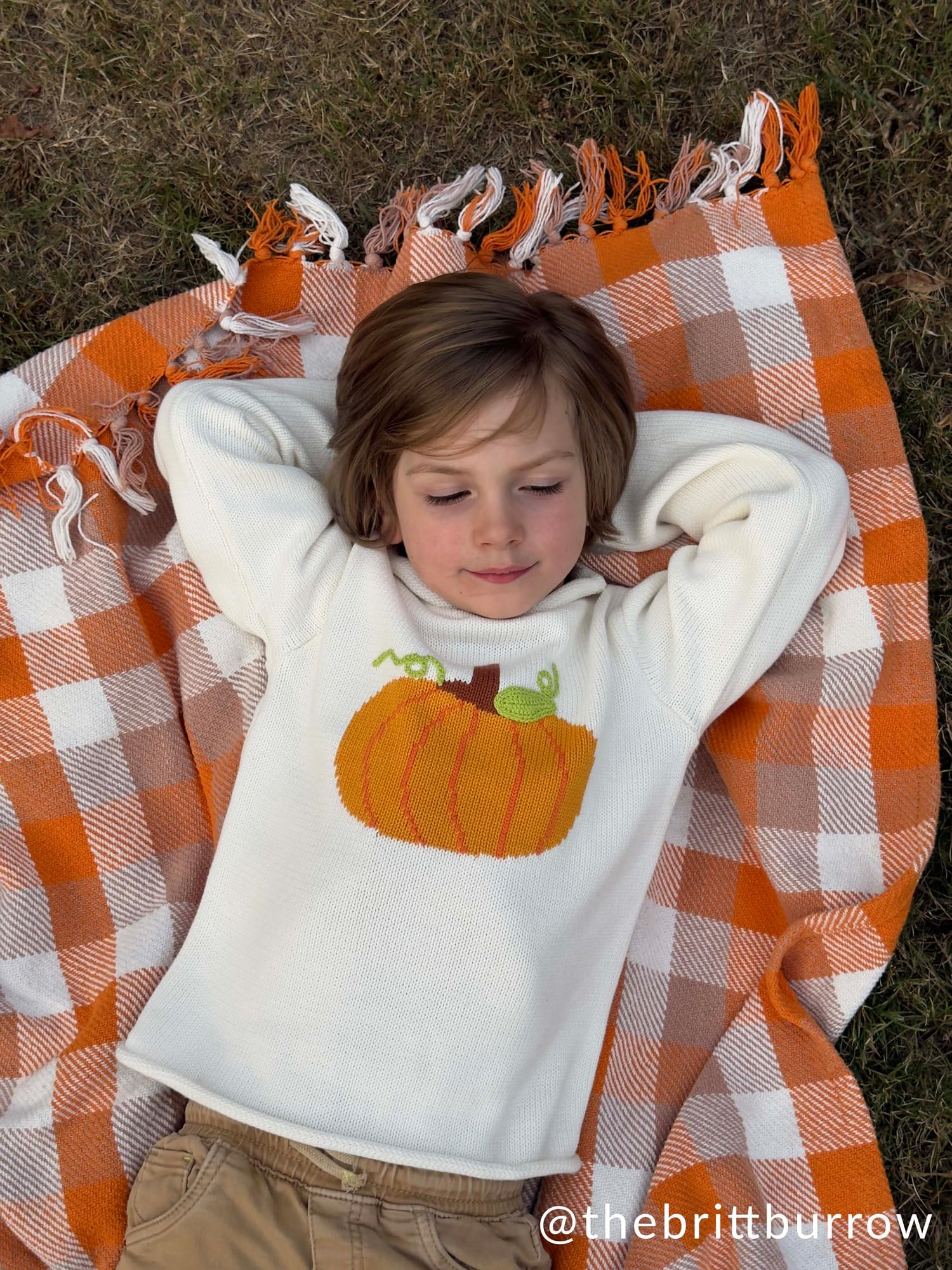 Mud Pie Baby - Mädchen Kids Pumpkin Rollneck Toddler Sweater Lässig