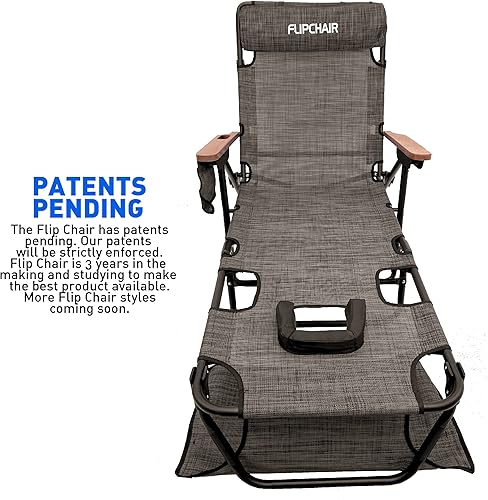 Miniatura 4 de EasyGo Product FLIP - Silla tumbona bronceadora boca abajo con agujeros para la cara y los brazos, soporte de 4 patas, material de textileno, 6