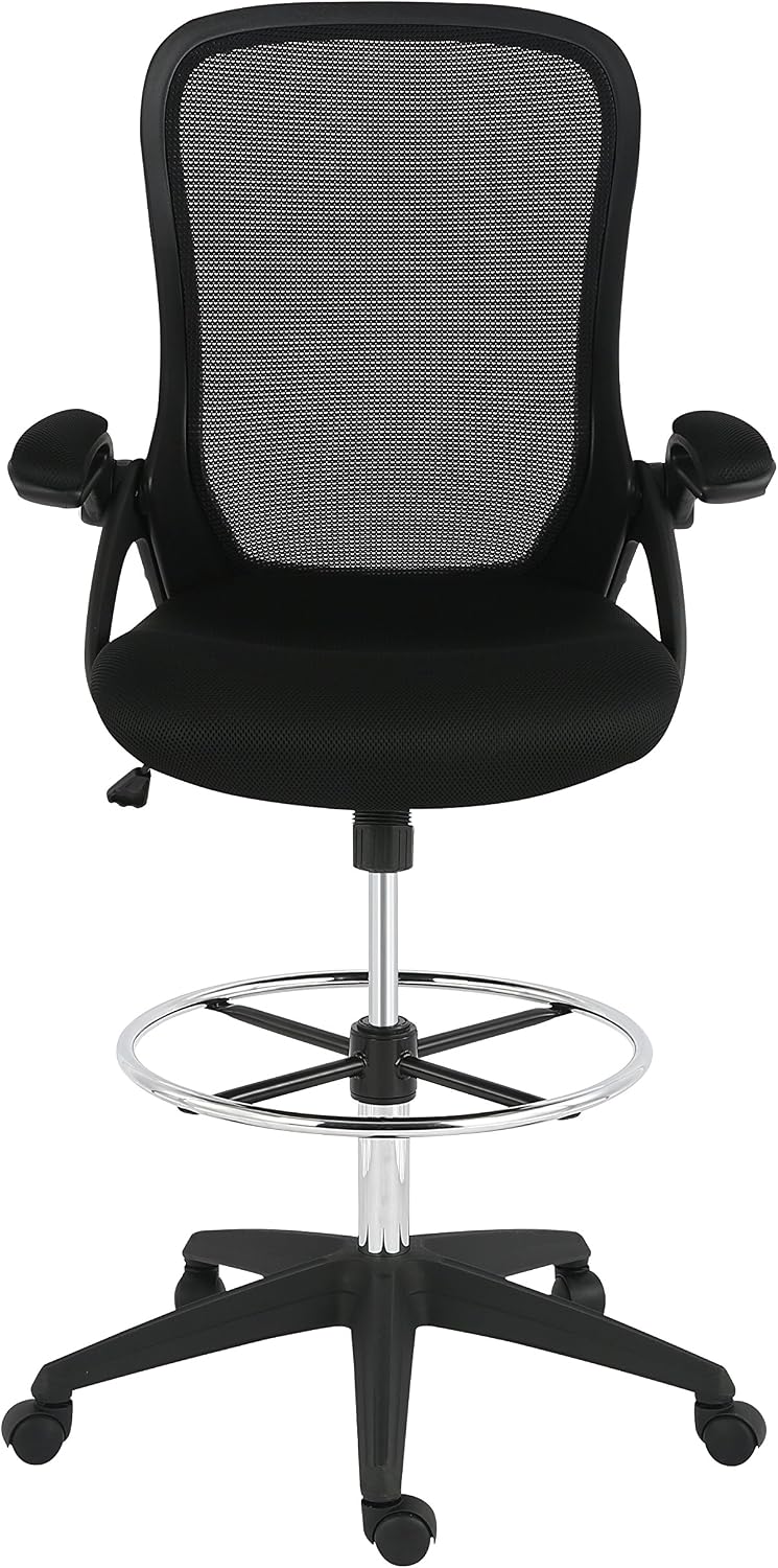 EdgeMod Sadia Drafting Chair in Mesh, Black