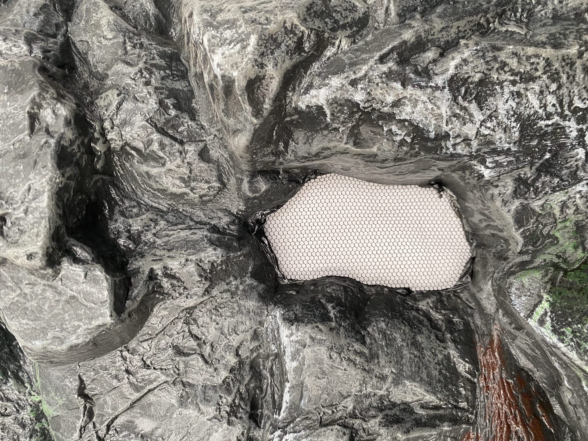 PLASTIKO - Tło do akwarium 3D, tylna ścianka 50 x 30 cm, łatwe w montażu i czyszczeniu, nie wymaga klejenia, bezpieczne dla zwierząt, szare z wzorem korzeni drzew