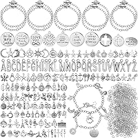 Vista 1 de Highergo 469 Pcs Bangles Bracelet Making Kit Link Chain Bracelet Charms with OT Toggle Clasp DIY