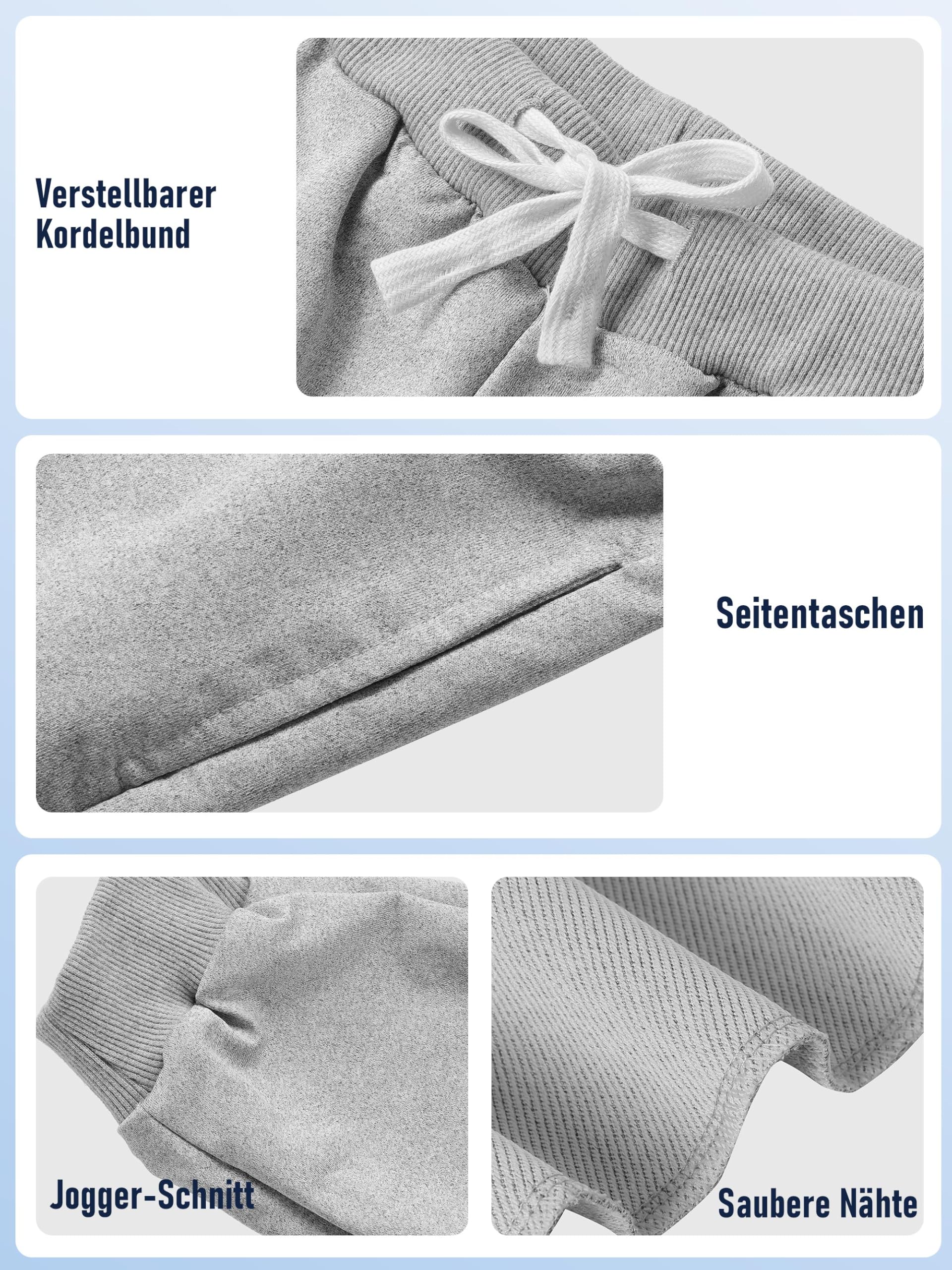 Ruisita 4er-Pack Jogginghosen für Kinder Jungen Mädchen Trainingshose