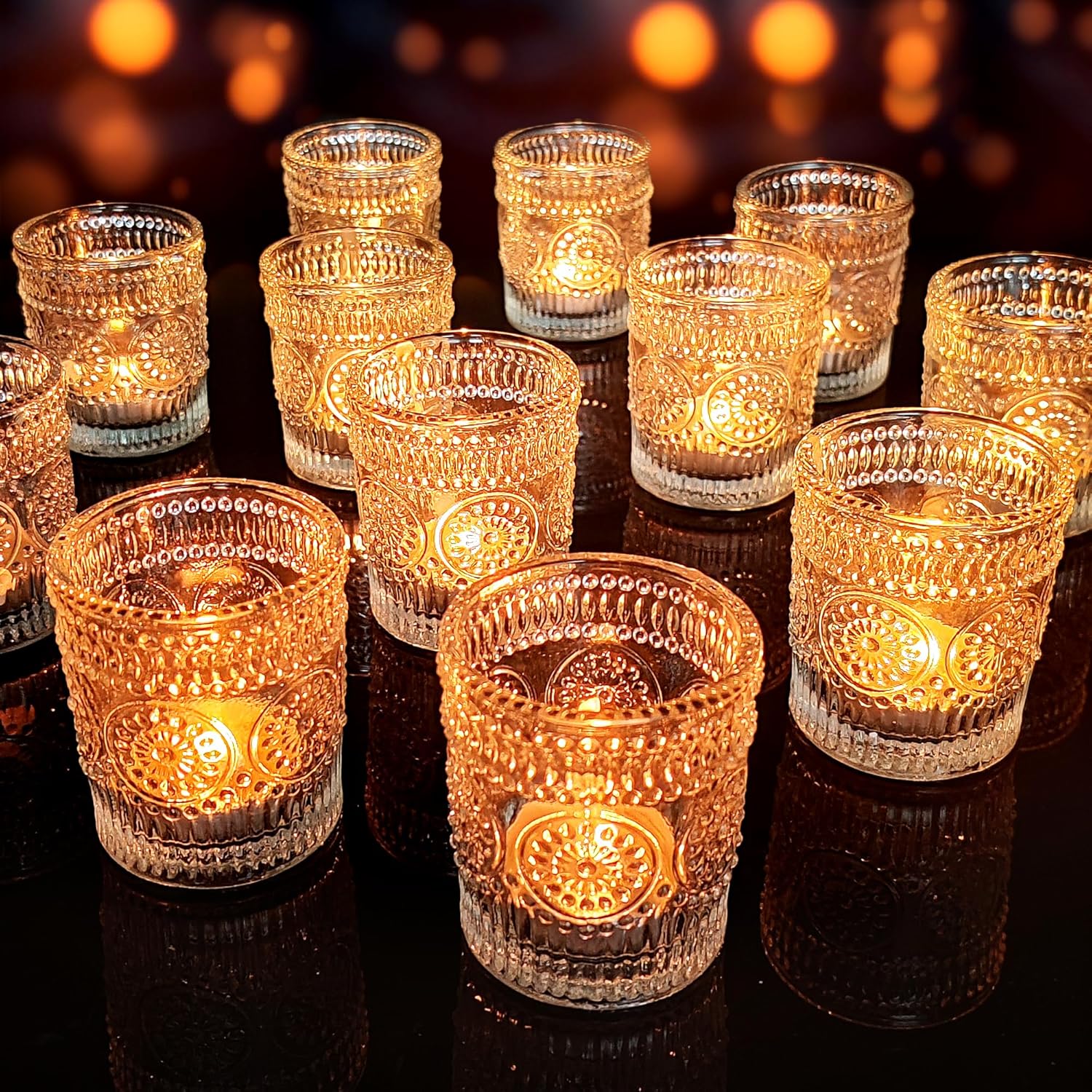 ROLLWAY 12 darabos átlátszó mécsestartó készlet