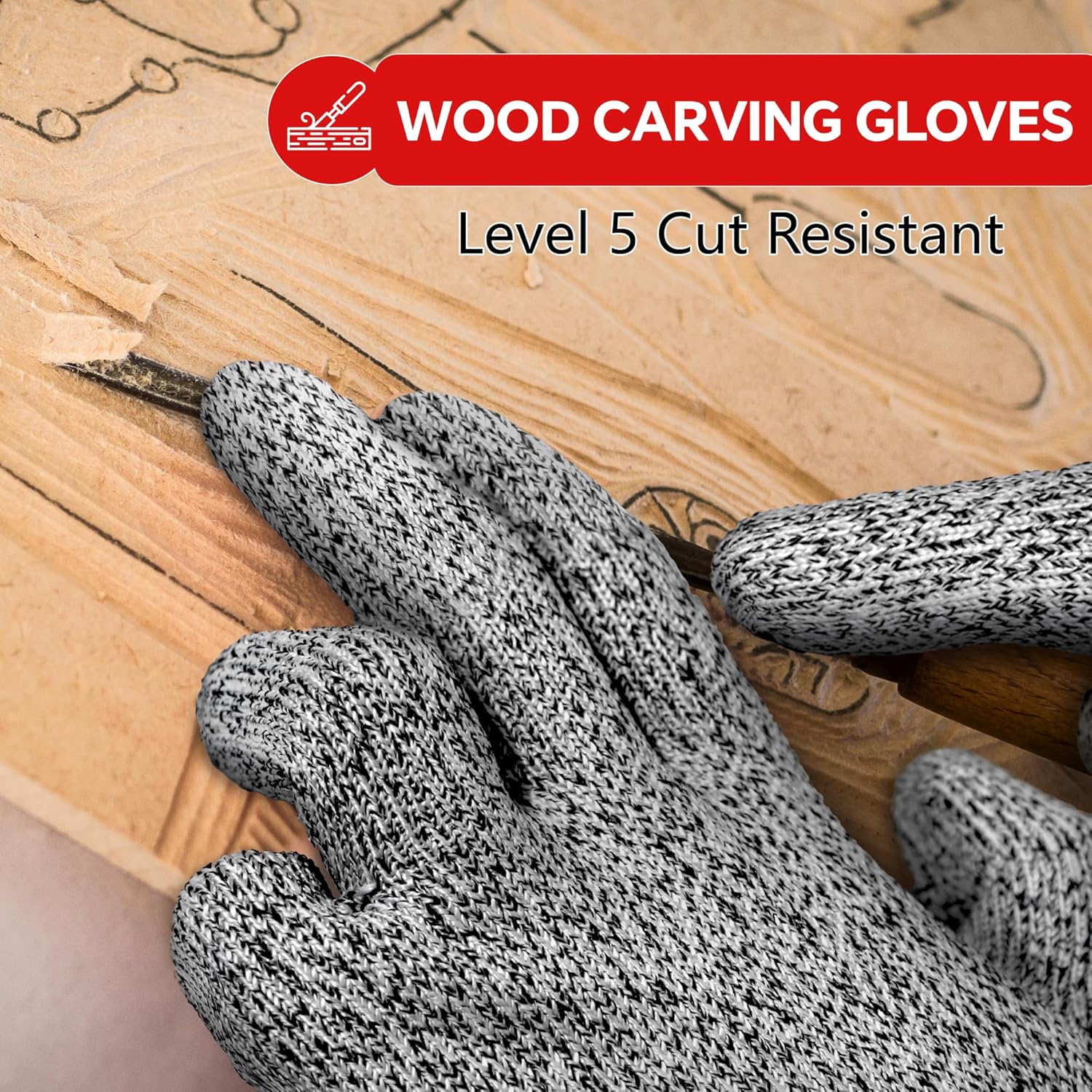 ZEEGO Level 5 Cut Resistant Gloves,Professional Cutting Gloves for Kitchen & Meat Processing, Machine Washable, Food Grade, for Butcher, Oyster Shucking, Outdoor Use (Size L) - Image 5