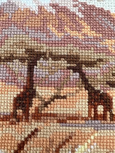 Miniatura 6 de RIOLIS 1143 - Zebras in the Savannah - Kit de Punto de Cruz Contado 15" x 11" Zweigart 14 qt Lino AIDA 17 Colores