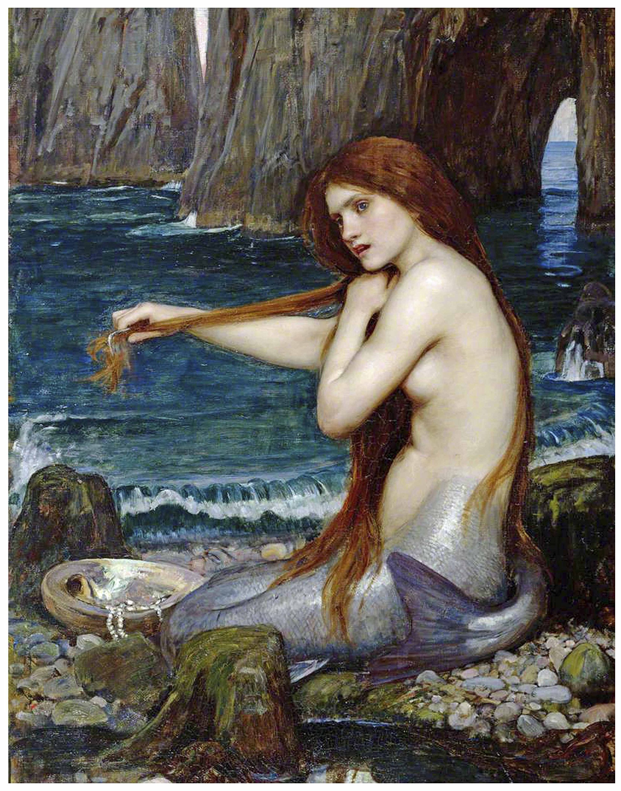 ジョン・ウィリアム・ウォーターハウスの人魚プリント Amazon.com: Art Print: THE MERMAID by John Williams Waterhouse (8