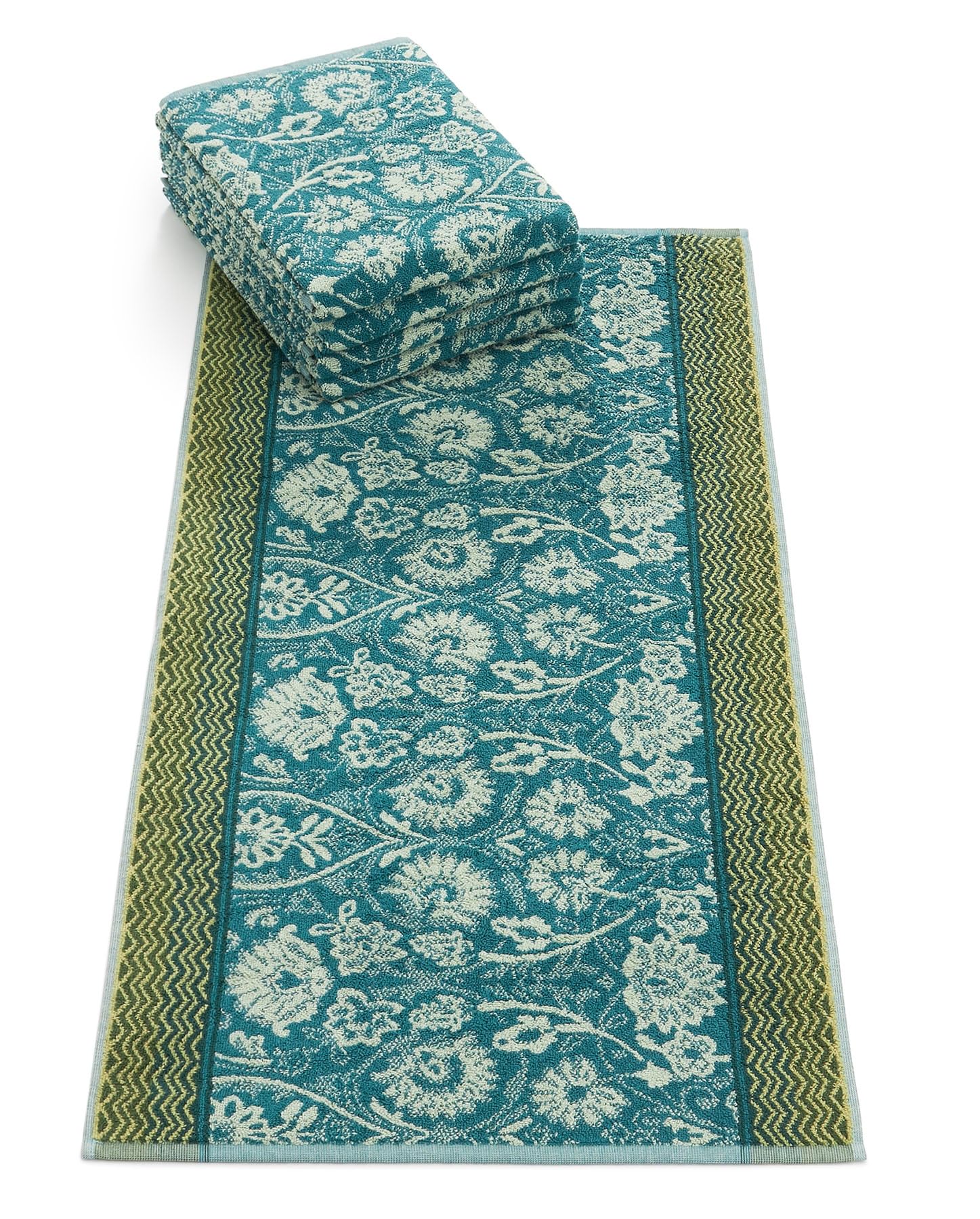 BassettiMira 9326112 Bath Towel 100% Cotton in Green V1 Dimensions: 70 x 140 cm