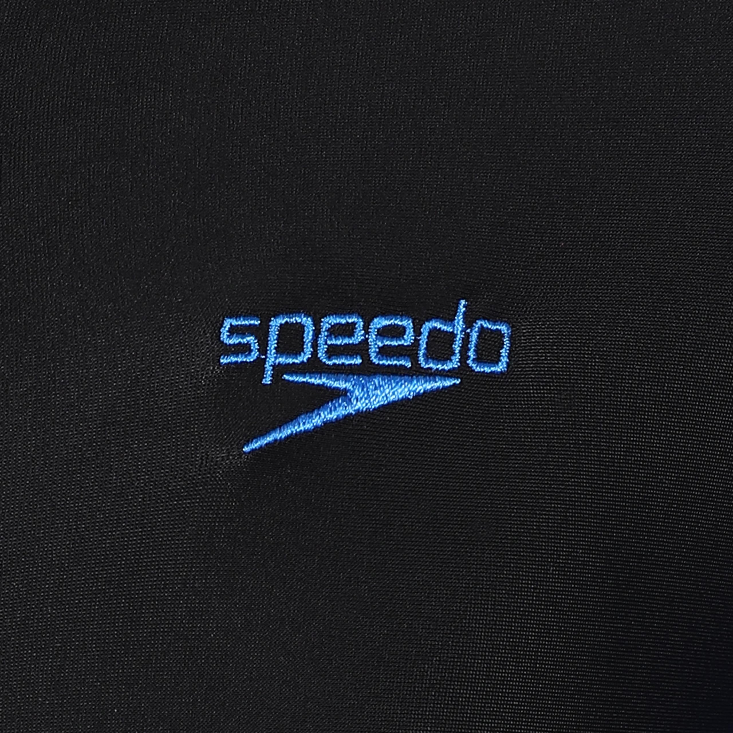 Speedo Tots Unisex Endurance 10 High Chlorine Resistant UPF 40+ Sun Protection All in One Suit for Boys and Girls - Black & Bondi Blue 3
