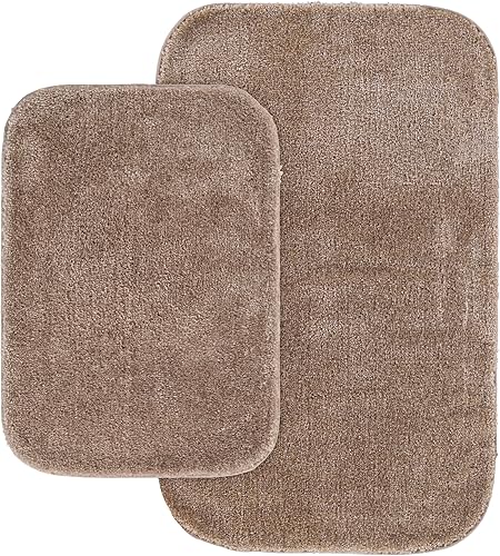 Miniatura 10 de Garland Rug 2 alfombras de baño tradicionales de nailon lavables de espuma marina (17 x 24 pulgadas, 21 x 34 pulgadas), suaves, absorbentes y Espuma