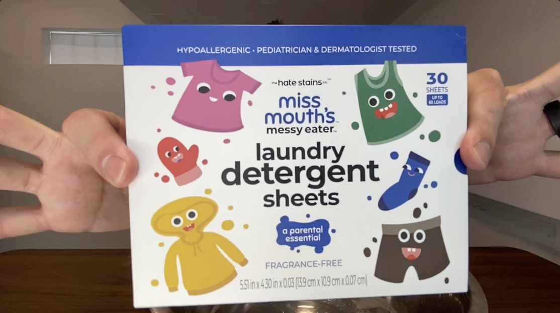 TESTING Miss Mouth's Messy Eater Laundry Detergent Sheets