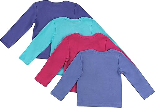 Miniatura 2 de Hanes Camiseta interior de manga larga para bebés Flexy Soft de punto elástico en 4 direcciones suéter de hombro expandible para bebés y niños