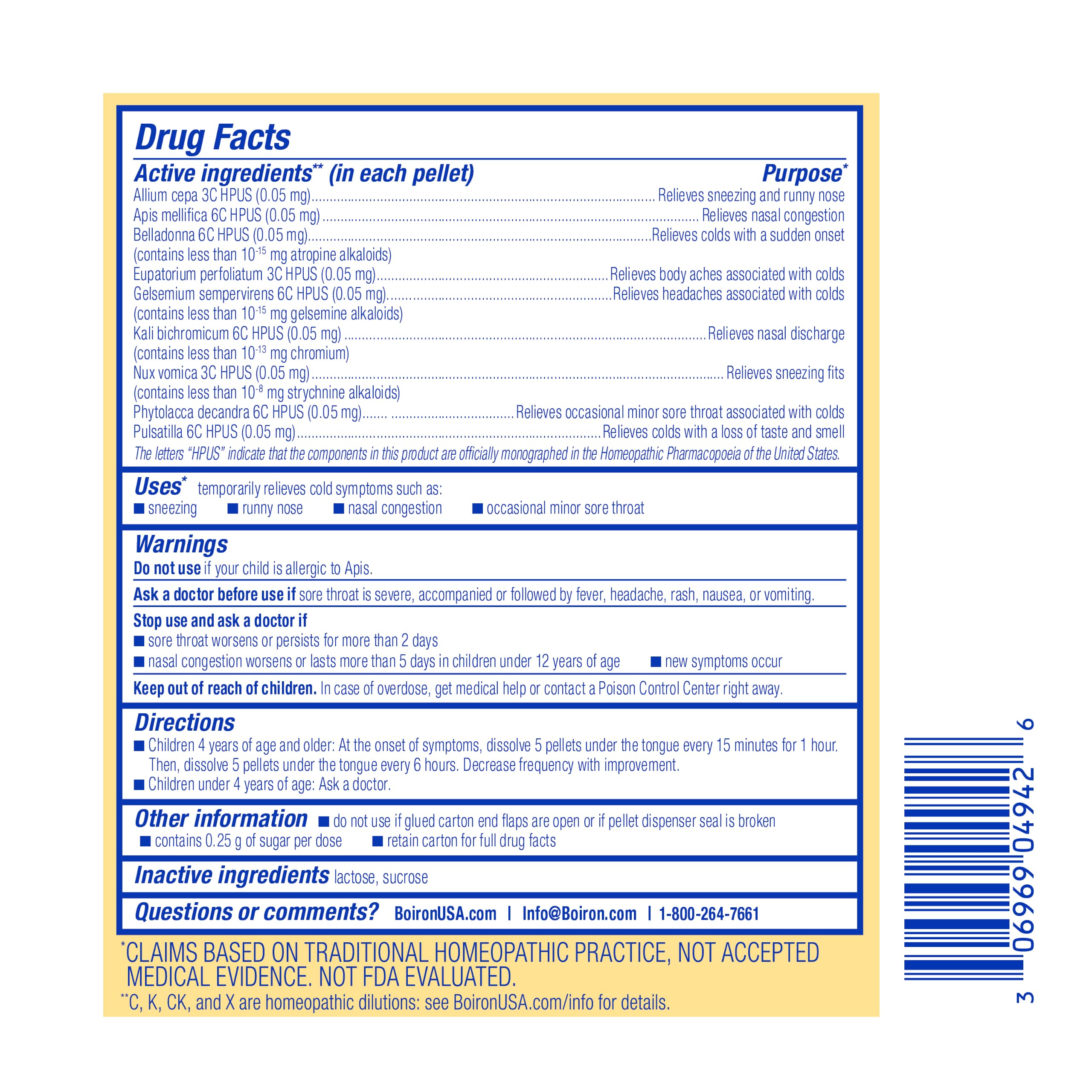 Boiron ColdCalm Kids Pellets for Relief of Common Cold Symptoms Such as Sneezing, Runny Nose, Sore Throat, and Nasal Congestion - 2 Count (160 Pellets) — Amazon image 9